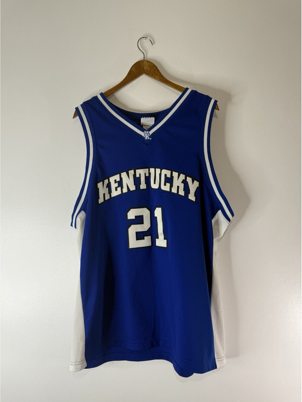 Vintage Kentucky Wildcats #21 Tayshaun Prince College Basketball Jersey Men's XL
